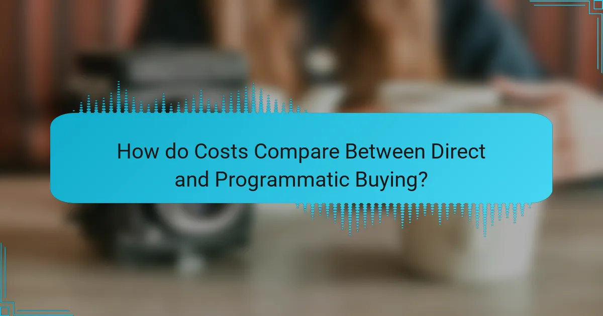 How do Costs Compare Between Direct and Programmatic Buying?