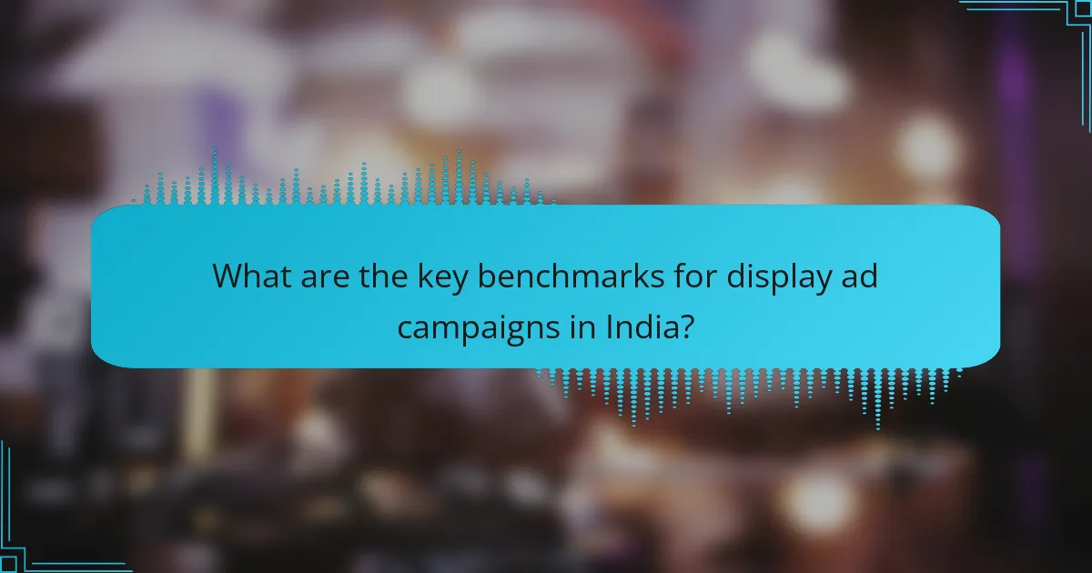 What are the key benchmarks for display ad campaigns in India?