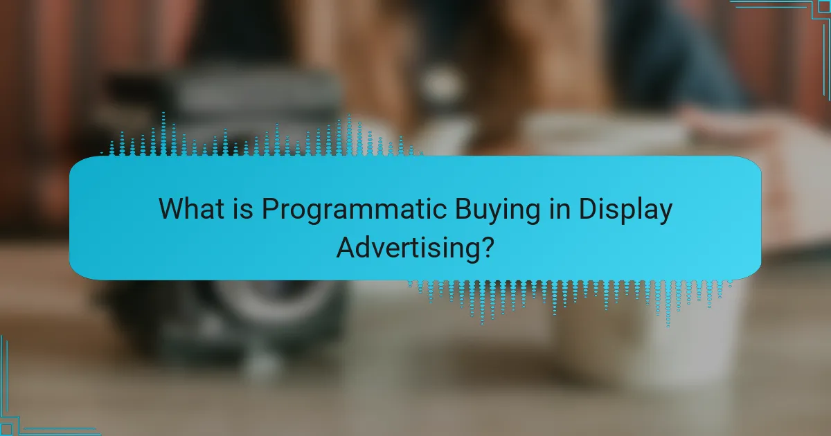 What is Programmatic Buying in Display Advertising?