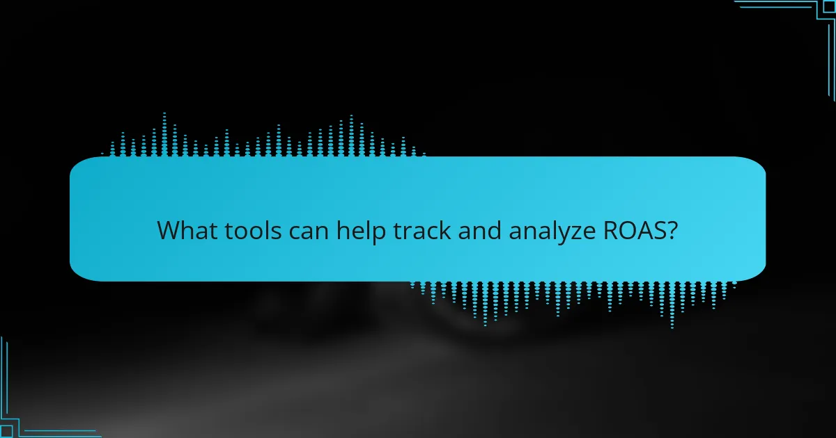 What tools can help track and analyze ROAS?